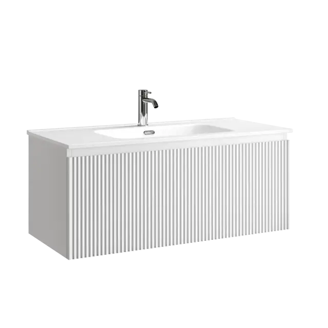 Тумба подвесная SANCOS Snob R 1.0 995х445х406, c одним ящиком оснащенным доводчиками, Bianco , арт.SNR1.0100W