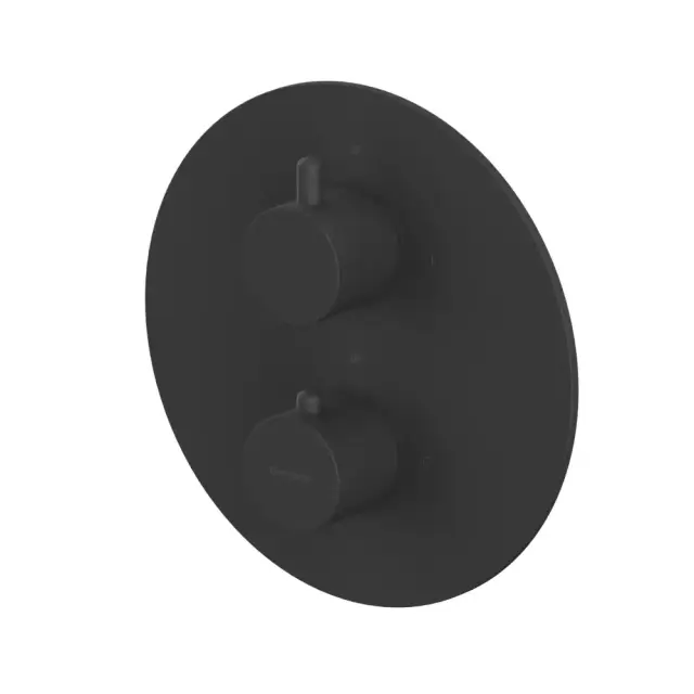 Внешняя часть смесителя на 2 потребителя WHITECROSS Y1236BL (черный мат)