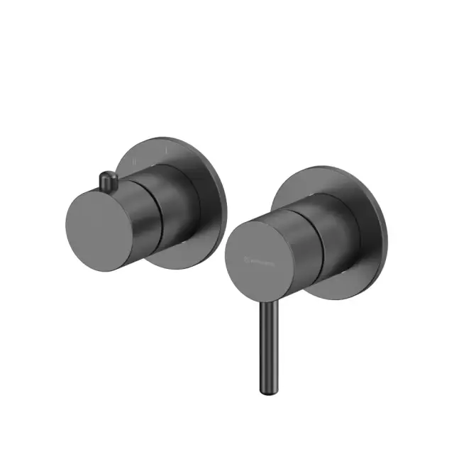 Внешняя часть смесителя на 2 потребителя WHITECROSS Y1242AT (антрацит)