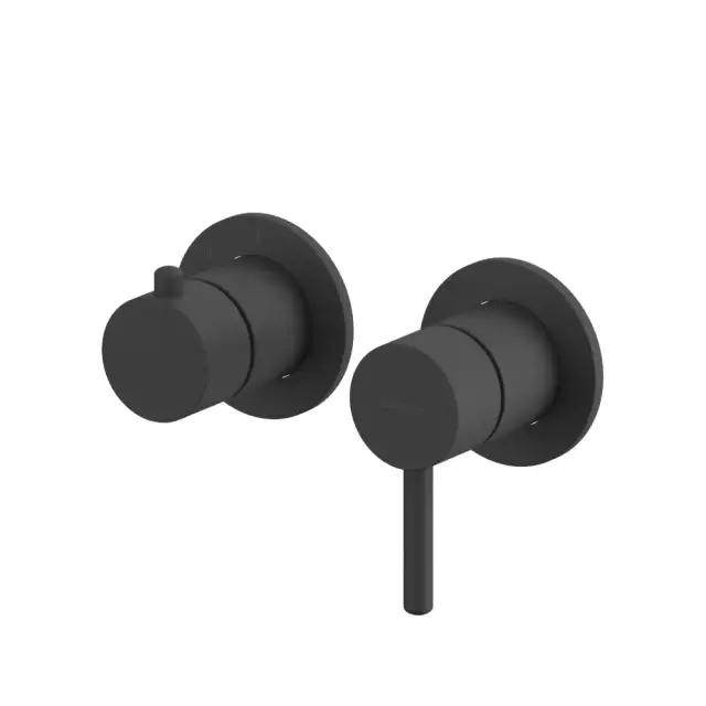 Внешняя часть смесителя на 3 потребителя WHITECROSS Y1243BL (черный мат)