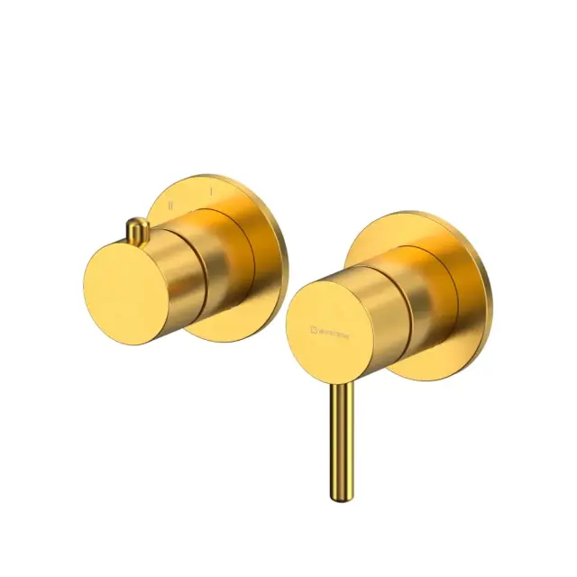 Внешняя часть смесителя на 3 потребителя WHITECROSS Y1243GLB (брашированное золото)