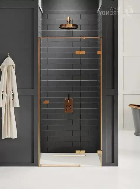 Дверь в нишу NEW TRENDY AVEXA COPPER BRUSHED 110x200 EXK-3538 (брашированная медь)