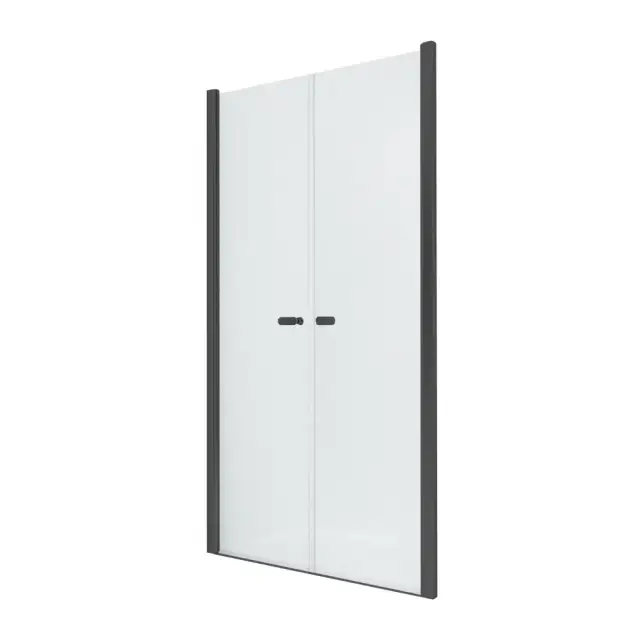 Дверь в нишу NEW TRENDY NEW SOLEO BLACK двойные двери 120x195 D-0218A (черный)