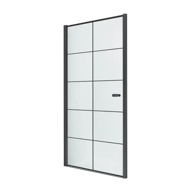 Дверь в нишу NEW TRENDY NEW SOLEO BLACK одинарная 100x195 D-0278A (черный)