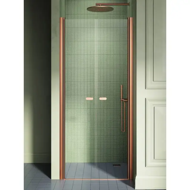 Дверь в нишу NEW TRENDY NEW SOLEO COPPER BRUSHED 100x195 D-0496A (брашированная медь)