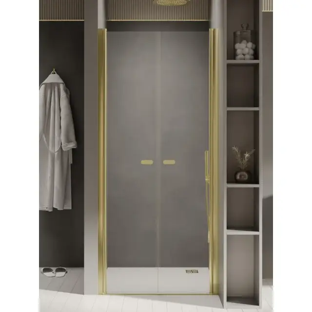 Дверь в нишу NEW TRENDY NEW SOLEO LIGHT GOLD 130x195 D-0524A (светлое золото)
