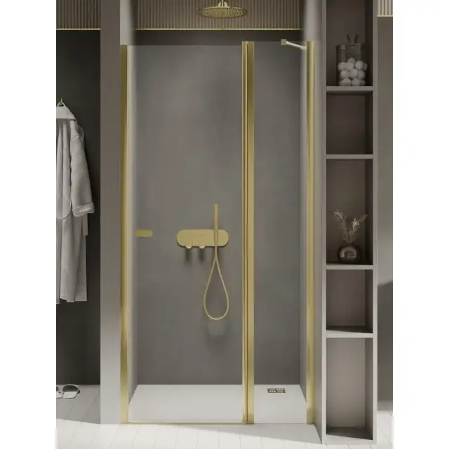 Дверь в нишу NEW TRENDY NEW SOLEO LIGHT GOLD 90x195 D-0482A (светлое золото)