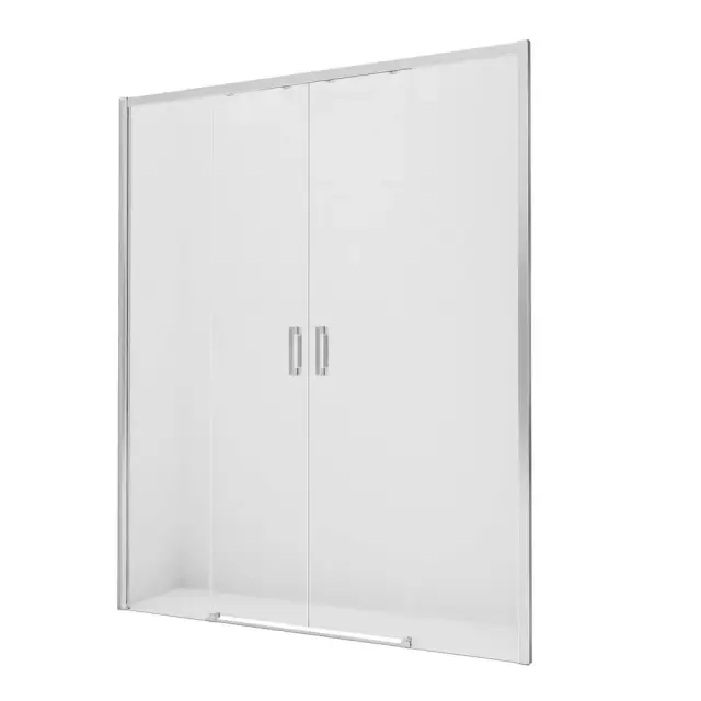 Дверь в нишу NEW TRENDY PRIME 140x200 D-0334A (хром)