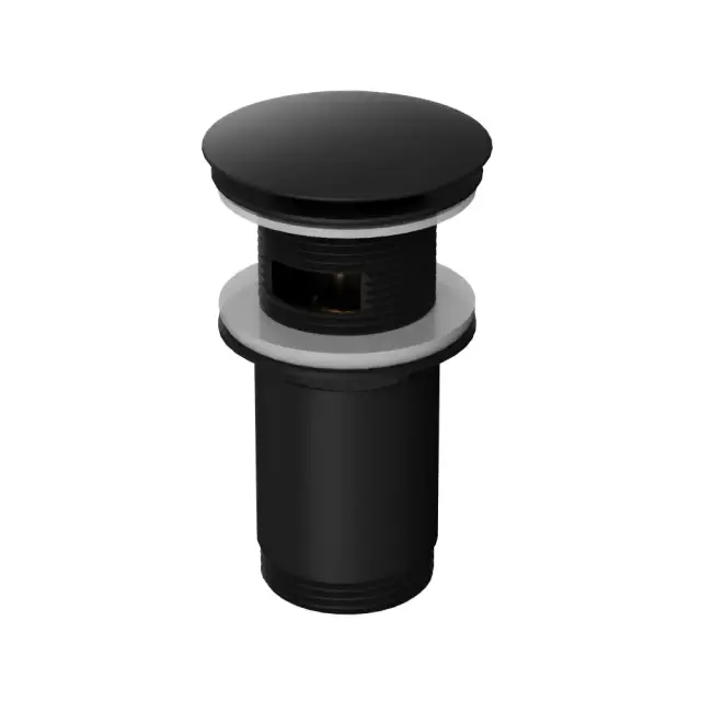 Донный клапан WHITECROSS A706BL для умывальника, клик-клак (черный мат)