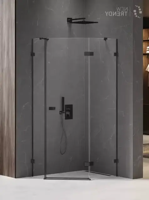 Душевое ограждение NEW TRENDY AVEXA BLACK R 100x80x200 EXK-3880 (черный)