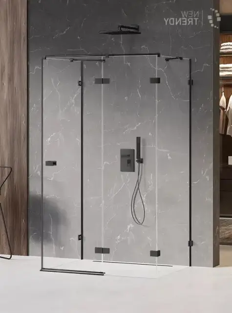 Душевое ограждение NEW TRENDY AVEXA BLACK R 80x100x200 EXK-2628 (черный)
