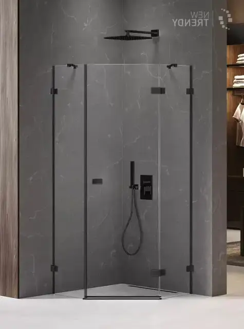 Душевое ограждение NEW TRENDY AVEXA BLACK R 90x90x200 EXK-3876 (черный)