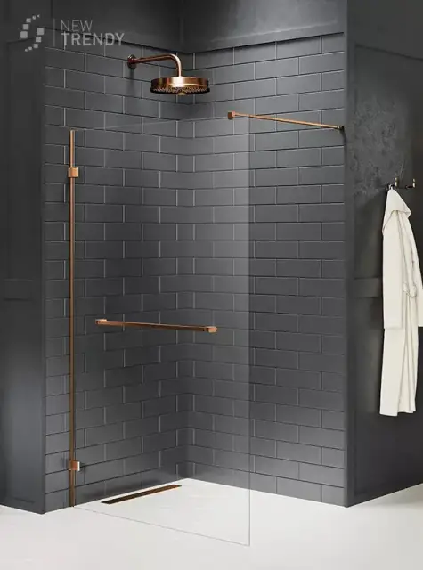 Душевое ограждение NEW TRENDY AVEXA COPPER BRUSHED 140x200 EXK-7163 (брашированная медь)