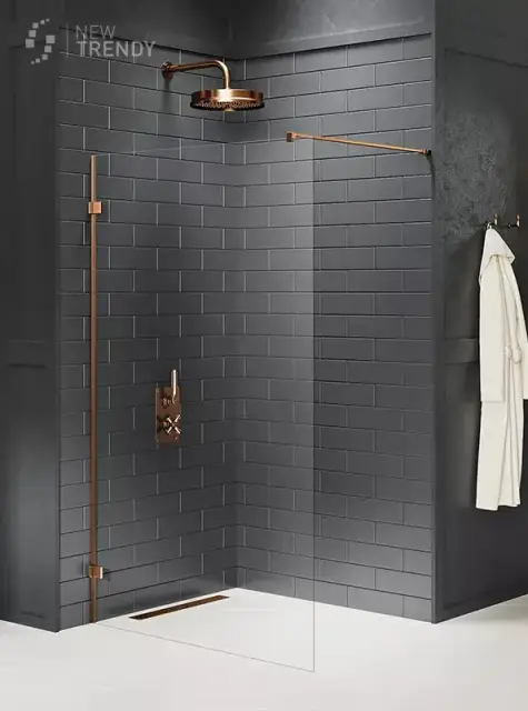 Душевое ограждение NEW TRENDY AVEXA COPPER BRUSHED 50x200 EXK-7142 (брашированная медь)