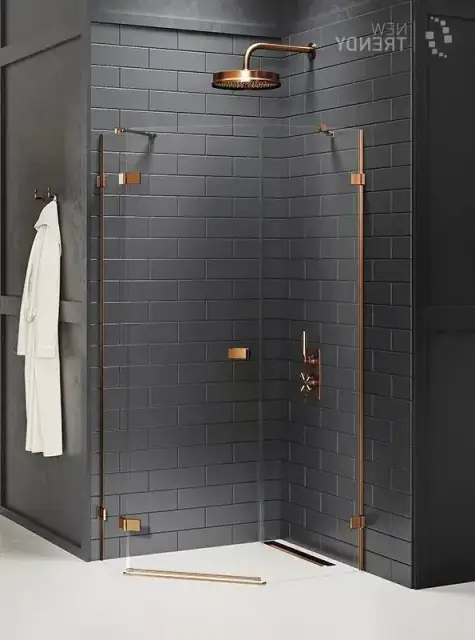 Душевое ограждение NEW TRENDY AVEXA COPPER BRUSHED L 100x80x200 EXK-3826 (брашированная медь)