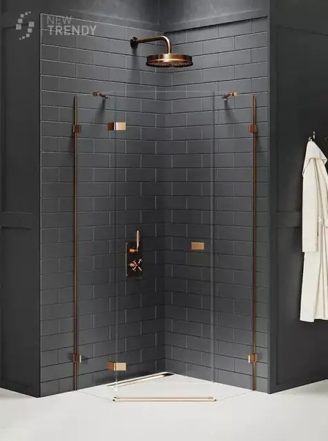 Душевое ограждение NEW TRENDY AVEXA COPPER BRUSHED L 80x80x200 EXK-3818 (брашированная медь)