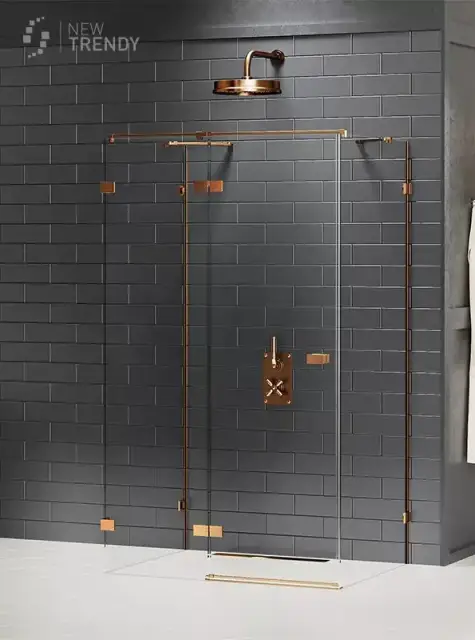 Душевое ограждение NEW TRENDY AVEXA COPPER BRUSHED L 80x90x200 EXK-3692 (брашированная медь)