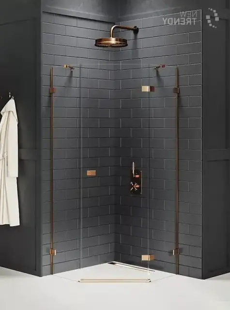 Душевое ограждение NEW TRENDY AVEXA COPPER BRUSHED R 80x80x200 EXK-3819 (брашированная медь)
