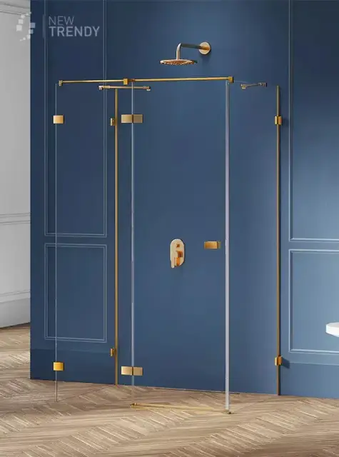 Душевое ограждение NEW TRENDY AVEXA GOLD BRUSHED L 110x80x200 EXK-3089 (брашированное золото)