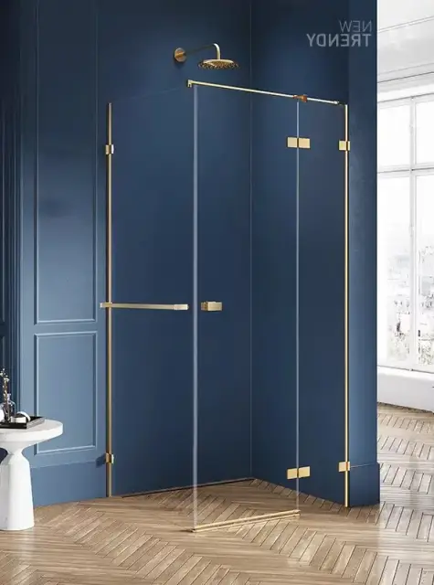 Душевое ограждение NEW TRENDY AVEXA GOLD BRUSHED R 90x70x200 EXK-3046 (брашированное золото)