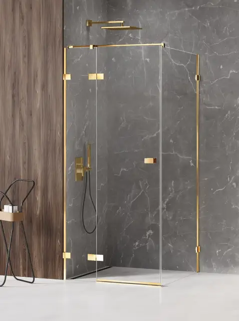 Душевое ограждение NEW TRENDY AVEXA GOLD SHINE L 110x80x200 EXK-1849 (золото)