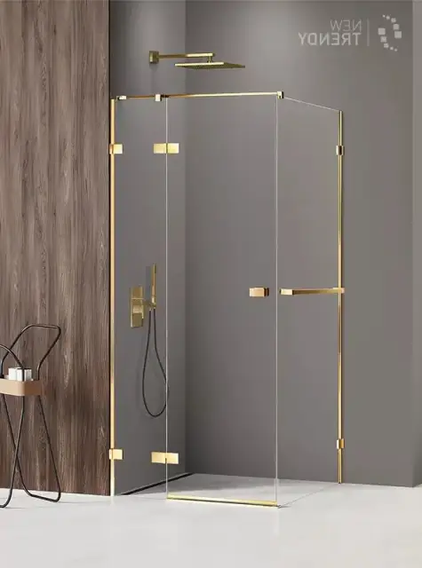 Душевое ограждение NEW TRENDY AVEXA GOLD SHINE L 90x80x200 EXK-3169 (золото)