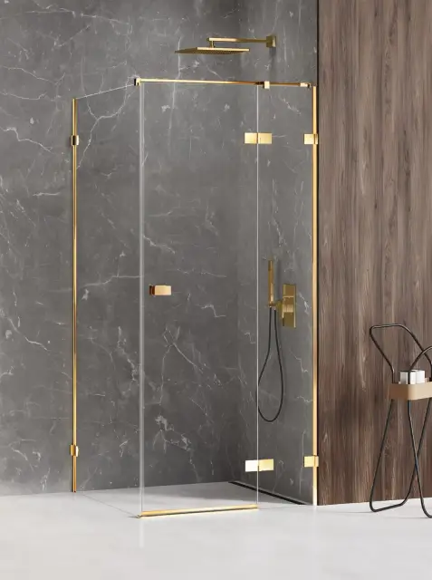 Душевое ограждение NEW TRENDY AVEXA GOLD SHINE P 100x120x200 EXK-1679 (золото)