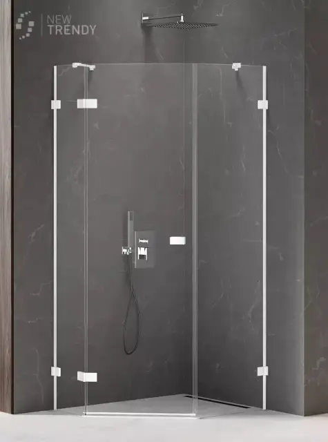 Душевое ограждение NEW TRENDY AVEXA WHITE L 100x80x200 EXK-3871 (белый)
