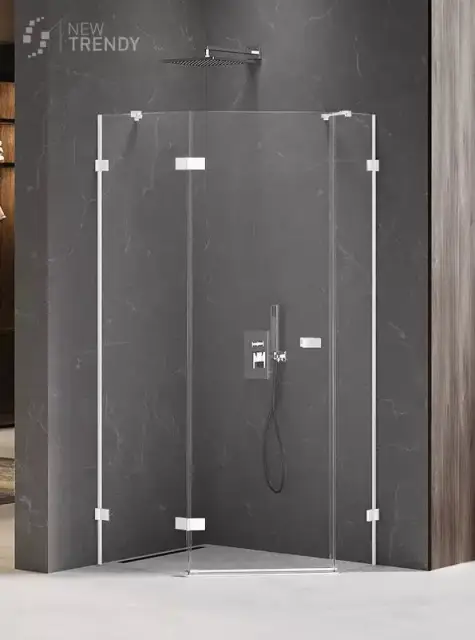 Душевое ограждение NEW TRENDY AVEXA WHITE L 100x80x200 EXK-3870 (белый)