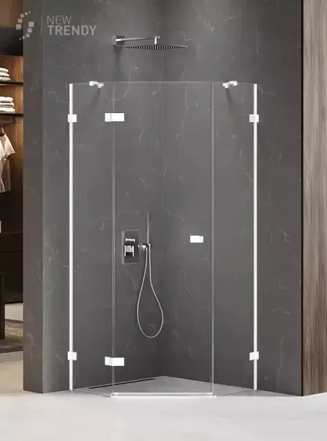 Душевое ограждение NEW TRENDY AVEXA WHITE L 80x80x200 EXK-3862 (белый)