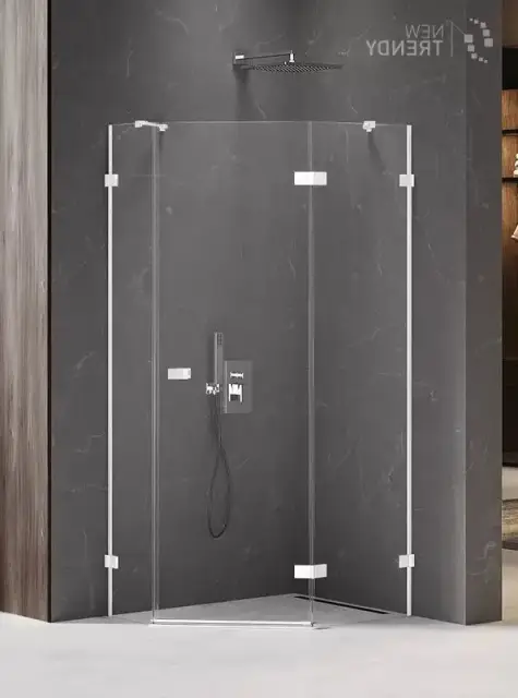 Душевое ограждение NEW TRENDY AVEXA WHITE R 100x80x200 EXK-3869 (белый)