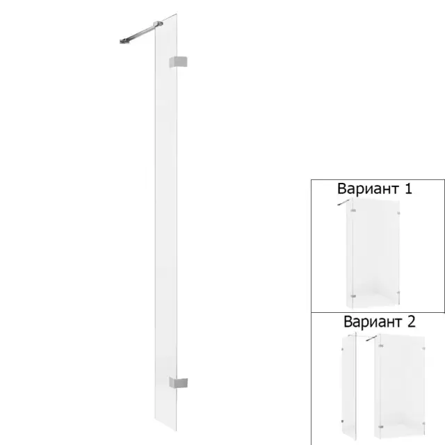 Душевое ограждение NEW TRENDY EVENTA 23x200 EXK-4639 (хром)