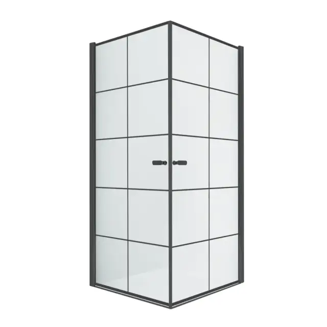 Душевое ограждение NEW TRENDY NEW SOLEO BLACK 90x90x195 D-0285A/D-0285A (черный)