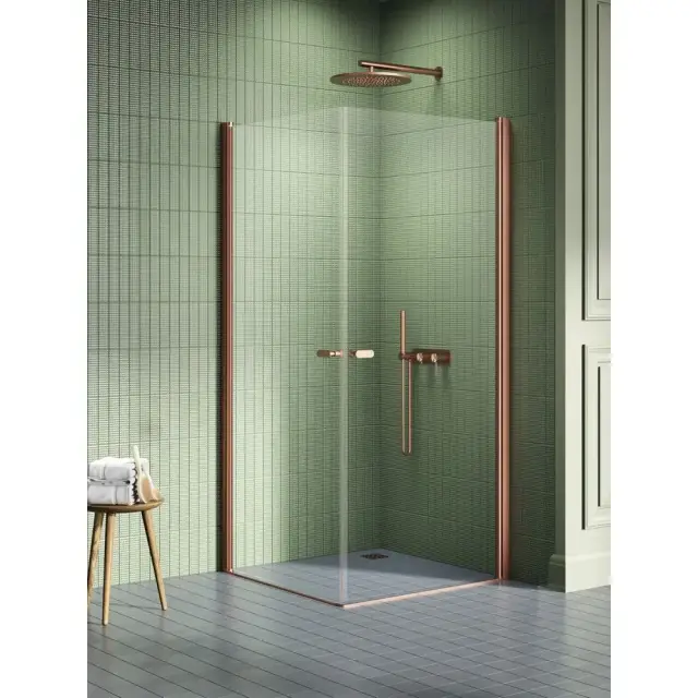 Душевое ограждение NEW TRENDY NEW SOLEO COPPER BRUSHED 70x70x195 K-2007 (брашированная медь)