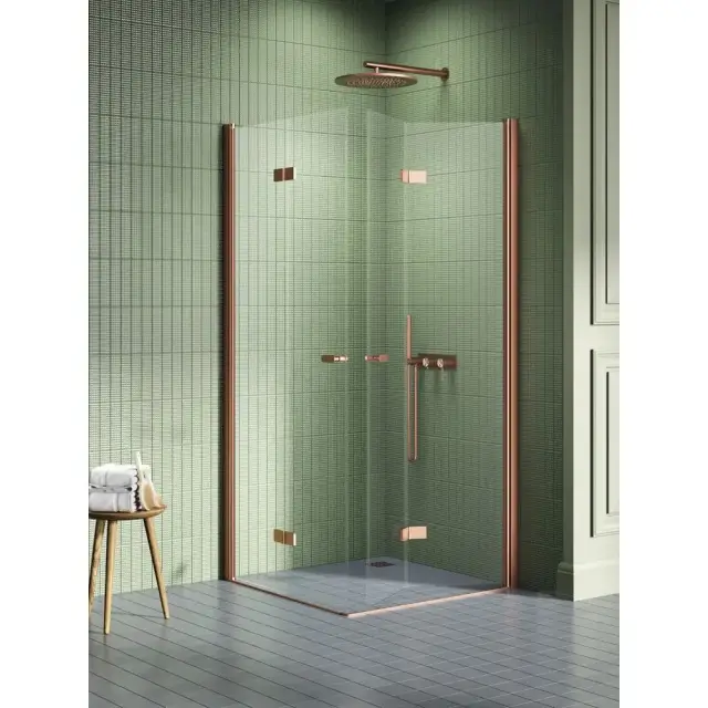 Душевое ограждение NEW TRENDY NEW SOLEO COPPER BRUSHED 90x90x195 K-2085 (брашированная медь)