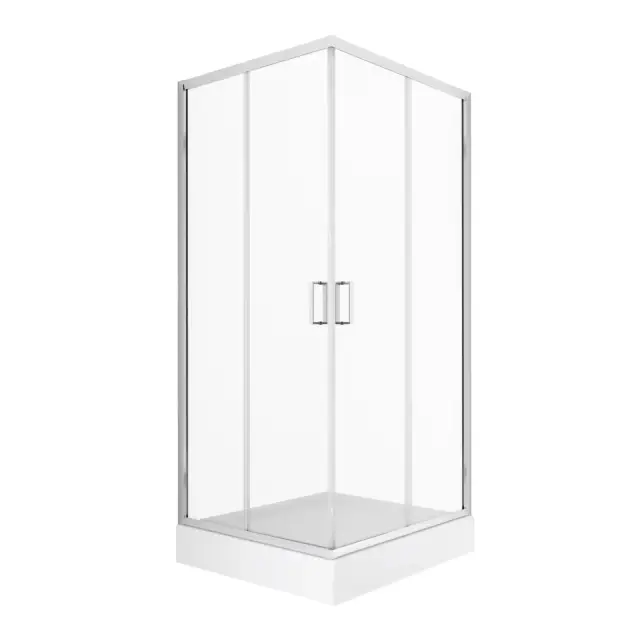 Душевое ограждение NEW TRENDY SUVIA с поддоном 80x80x201 ZS-0003 (хром)