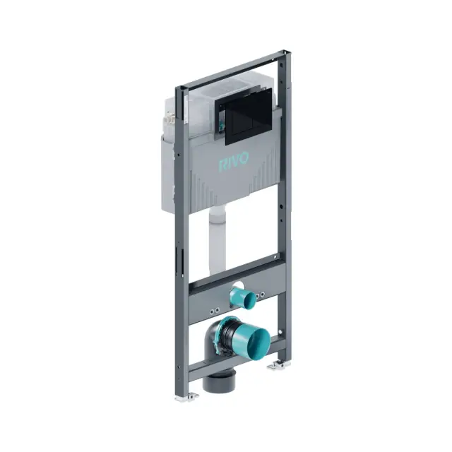 Инсталляция RIVO Set A для унитаза + Клавиша RIVO Touch Line (черный)