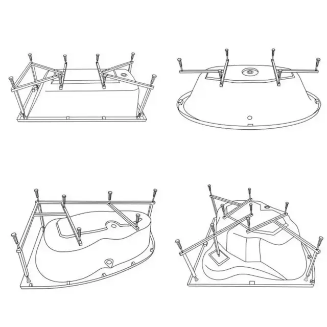 Каркас для ванны EXCELLENT / WHITECROSS (с установкой)