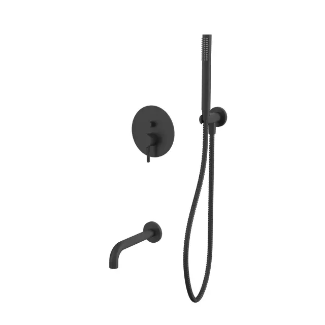 Система для ванны скрытого монтажа WHITECROSS Y YSET06BL (черный мат)