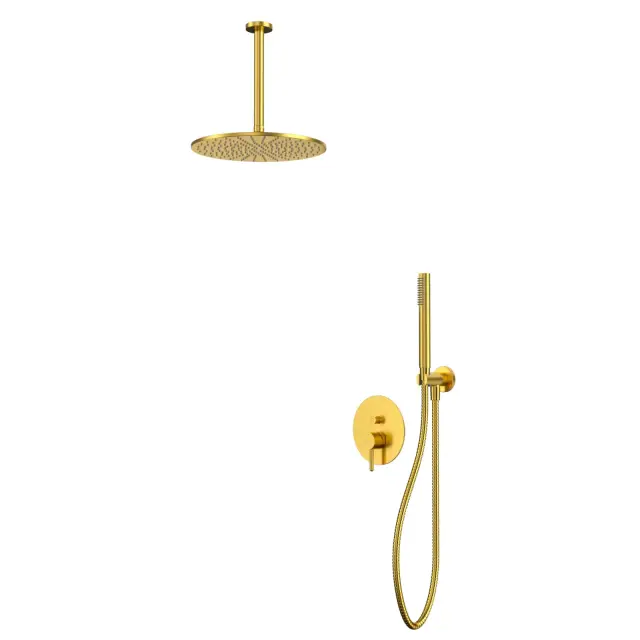 Система для душа скрытого монтажа WHITECROSS Y YSET12GLB (брашированное золото)