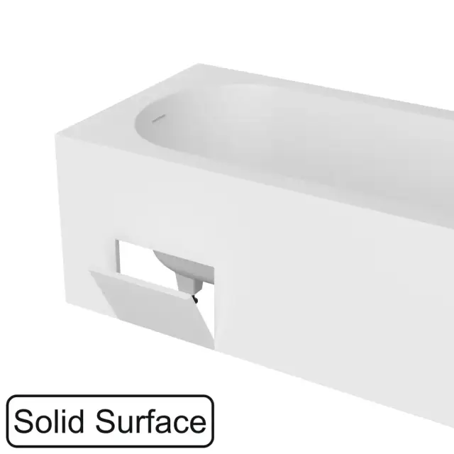 Скрытый люк в экране WHITECROSS (белый мат) иск. камень