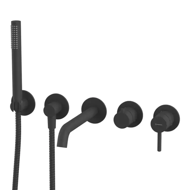 Смеситель для ванны скрытого монтажа WHITECROSS Y YSET1240BL (черный мат)