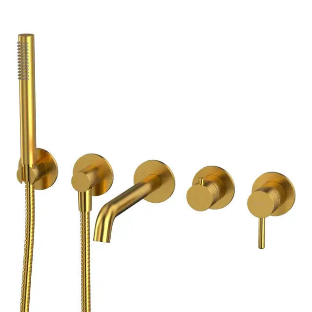 Смеситель для ванны скрытого монтажа WHITECROSS Y YSET1240GLB (брашированное золото)