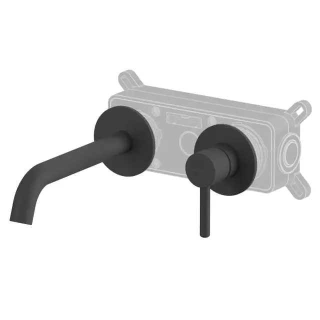 Смеситель для умывальника скрытого монтажа WHITECROSS Y Y1225BL (черный мат)