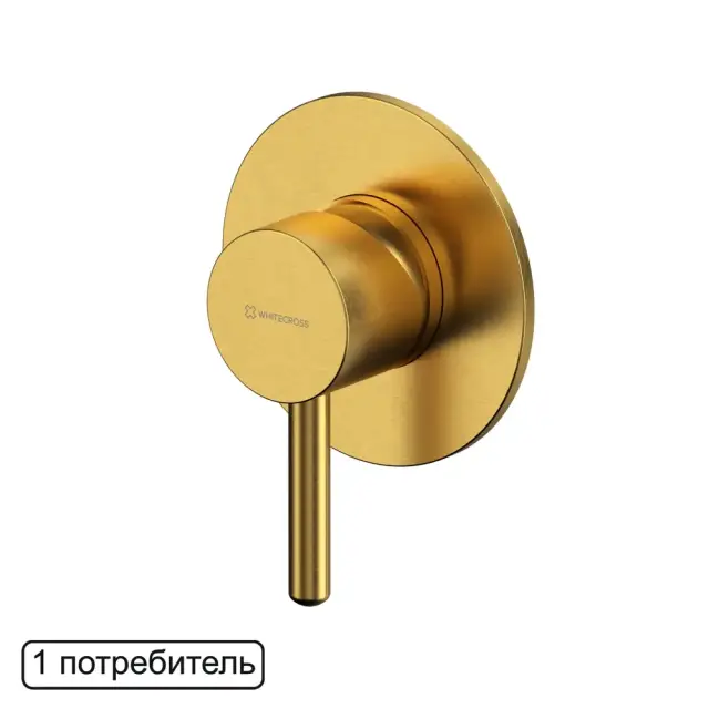 Смеситель скрытого монтажа на 1 потребитель WHITECROSS Y Y1245GLB (брашированное золото)