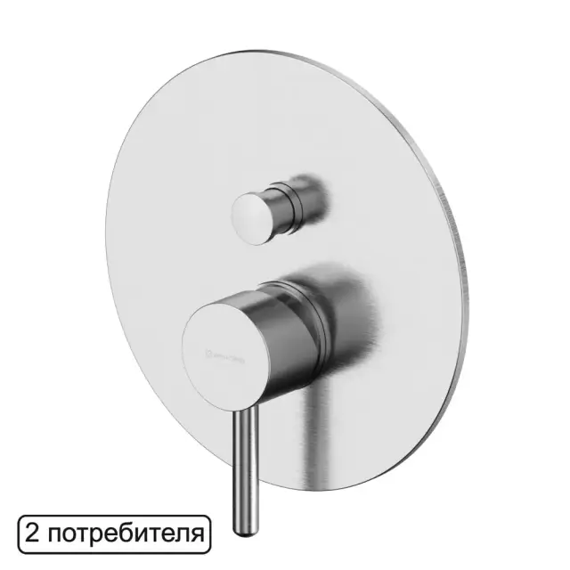 Смеситель скрытого монтажа на 2 потребителя WHITECROSS Y Y1235NIB (брашированный никель)