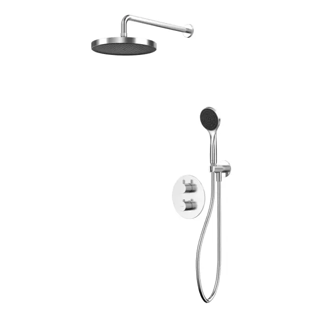 Термостатическая душевая система скрытого монтажа WHITECROSS Y YSET08BASICNIB (брашированный никель)