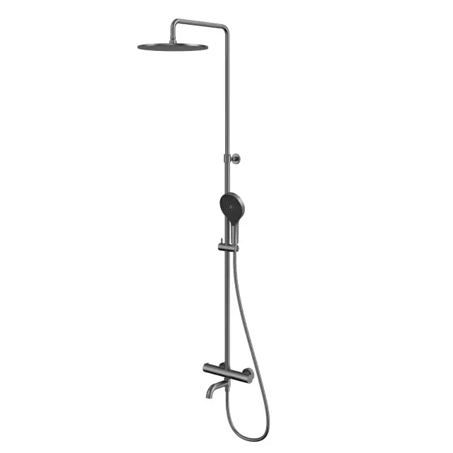 Термостатическая система для ванны наружного монтажа WHITECROSS Y Y1234TOPGM (оружейная сталь)