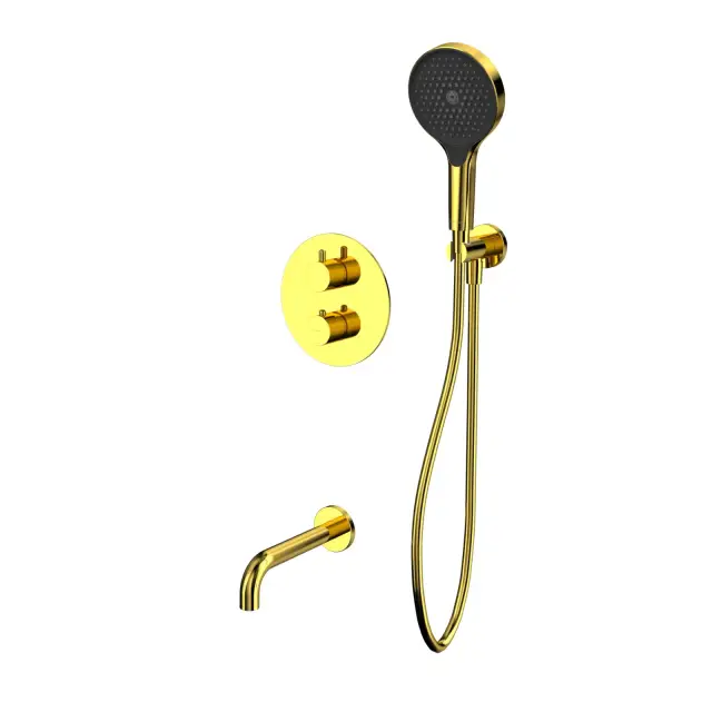 Термостатическая система для ванны скрытого монтажа WHITECROSS Y YSET10TOPGL (золото)