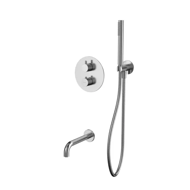 Термостатическая система для ванны скрытого монтажа WHITECROSS Y YSET10NIB (брашированный никель)